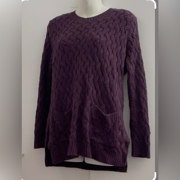 Jeanne Pierre Cable Knit Pocketed Tunic Sweater Size L - Picture 2 of 2